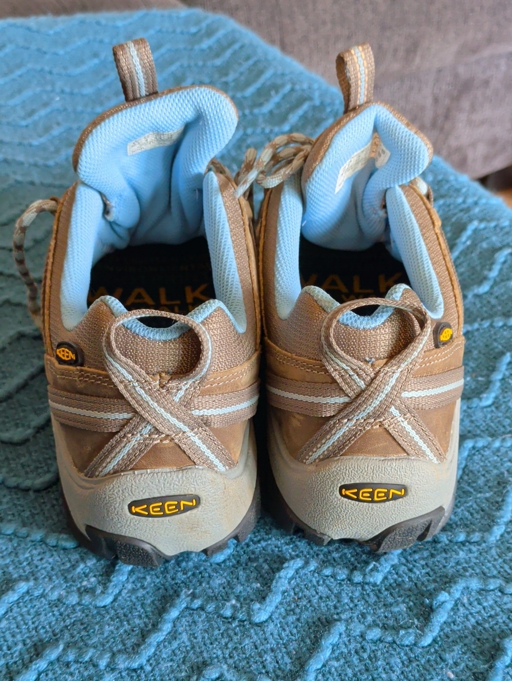 Keen Brown and Light Blue Woman's Trail Shoes